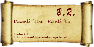 Baumüller Renáta névjegykártya